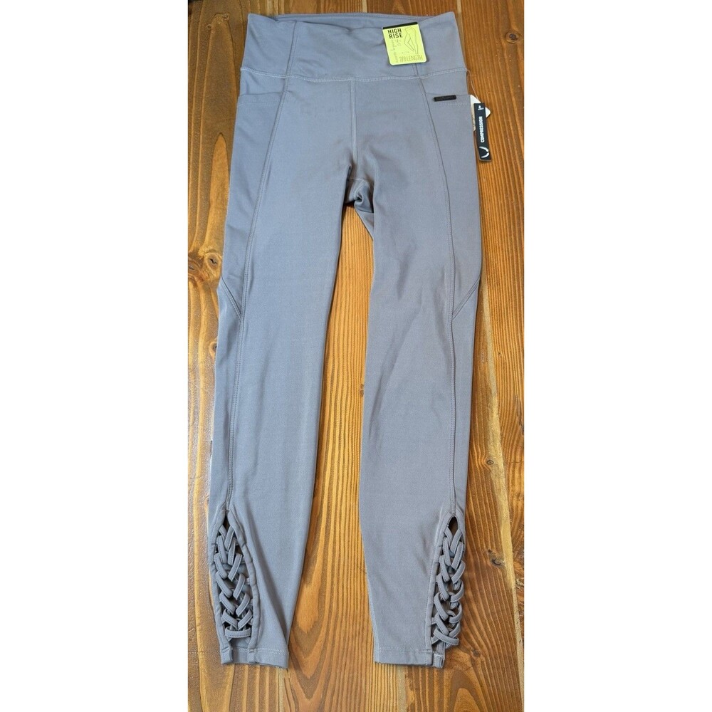 Nanette Lepore Women's Size XS Taupe Workout Crop Leggings Pocket